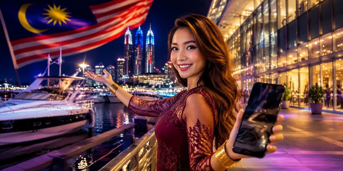 Pemain menggunakan aplikasi v13r di telefon mudah alih di Johor Bahru