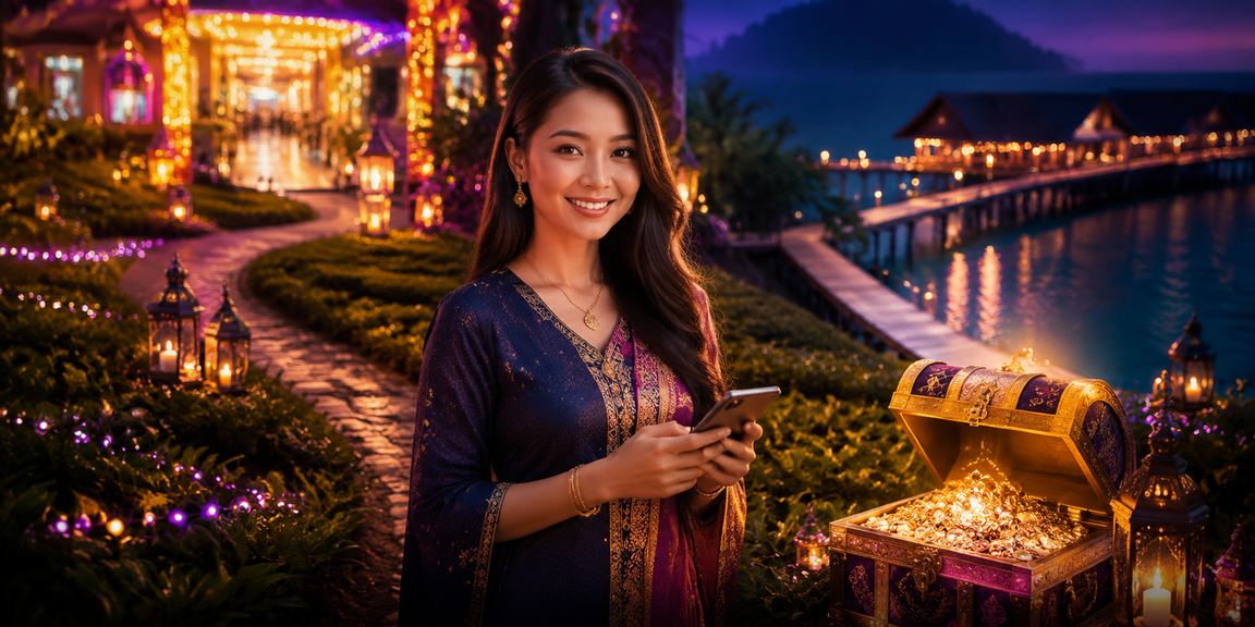 Pengguna log masuk akaun v13r dari telefon mudah alih di Sabah